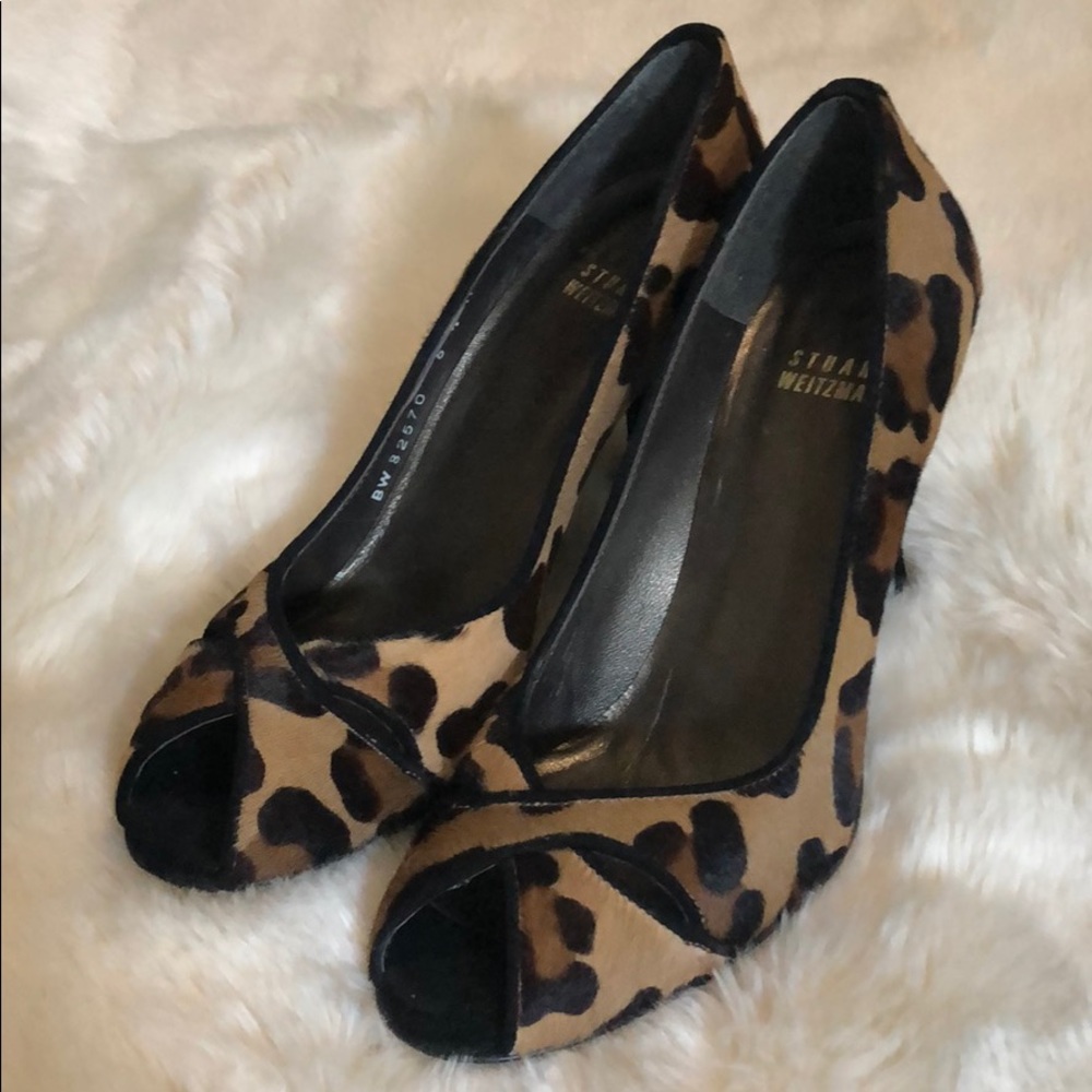 Stuart Weisman leopard heels Sz 6.5